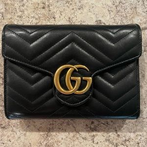 Gucci GG Marmont Matelasse Wallet On Chain